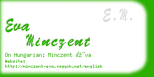 eva minczent business card